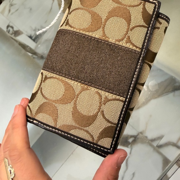 Coach Brown and Tan Wallet - Picture 1 of 2